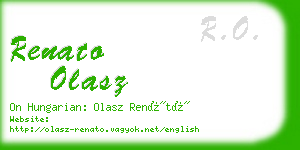 renato olasz business card